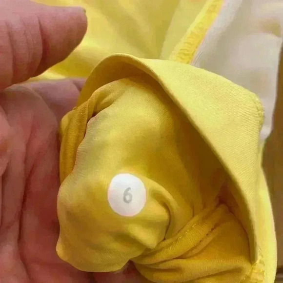 Lululemon Womens Crew Pullover Long sleeve yellow white netting activewear top 6 - Picture 4 of 13